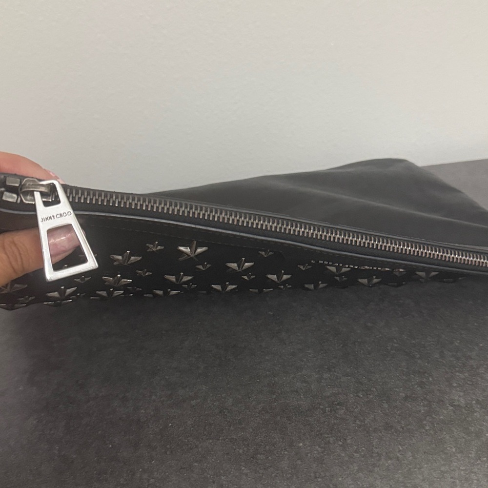 Preloved Jimmy Choo star studded bag. Men/ women clutch, wristlet, tablet bag - Picture 12 of 12